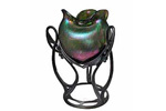 Loetz nouvea vase with metal mount